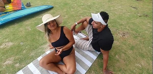 Uma gostosa praia com os atores antes das gravações . Paty bumbum - Pitbull Porn - Flakael - Taissa Winkler
